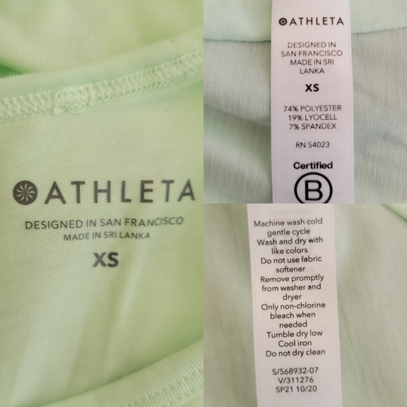ATHLETA Essence Tie Back Tank In Mint Green XS. - Picture 8 of 8